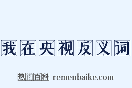 我在央视反义词是什么意思的图片
